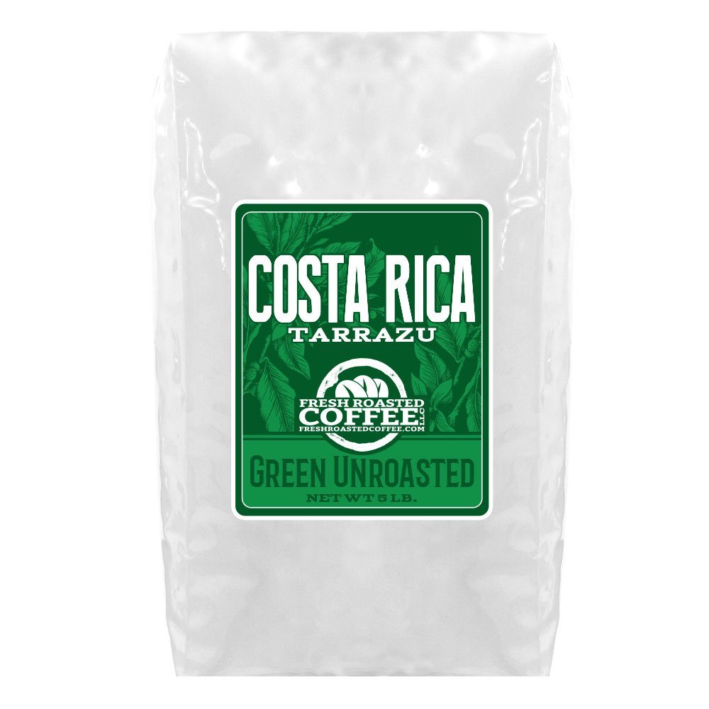 Green Unroasted Coffee, 5 Lb. Bag, Fresh Roasted Coffee LLC. (Colombian