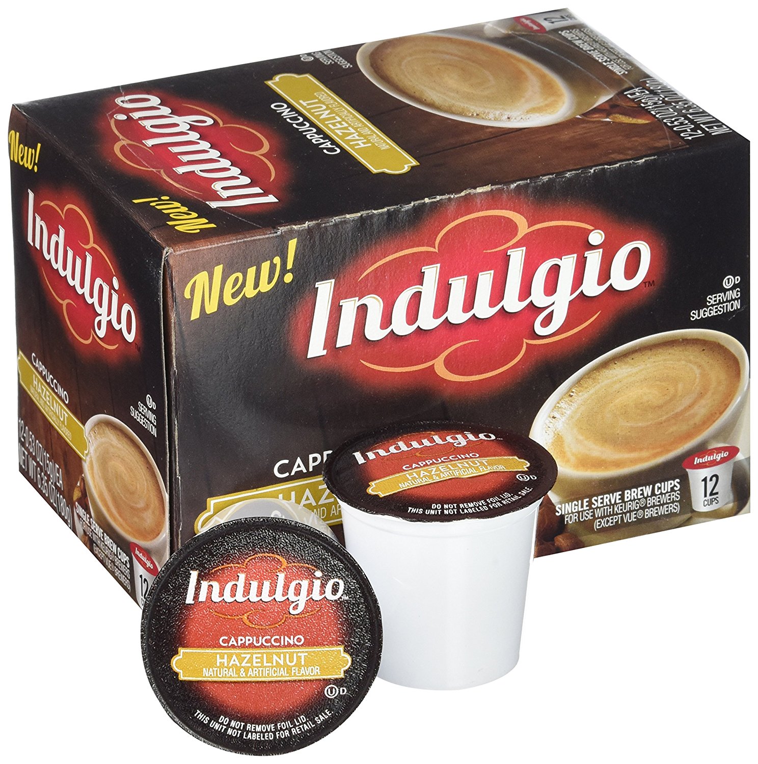 Indulgio French Vanilla Cappuccino Single Serve Kcup, 42 Count
