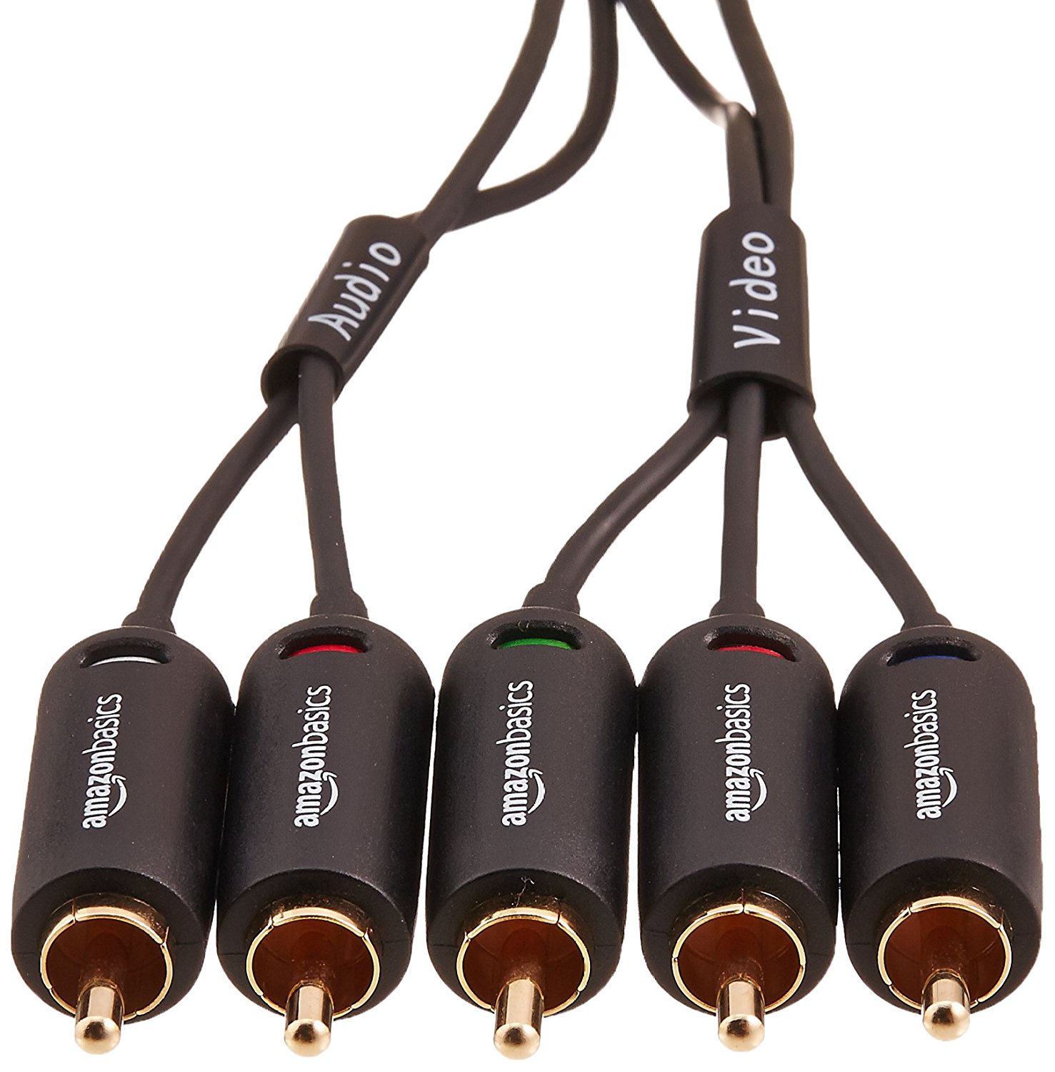 AmazonBasics Component Video Cable with Audio 6 Feet N4 free image