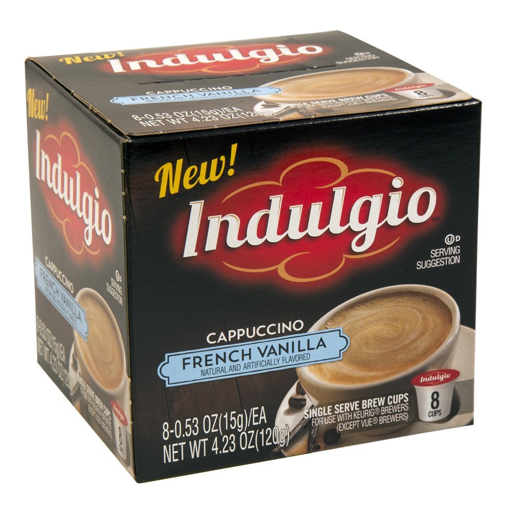 Indulgio French Vanilla Cappuccino Single Serve Kcup, 42 Count