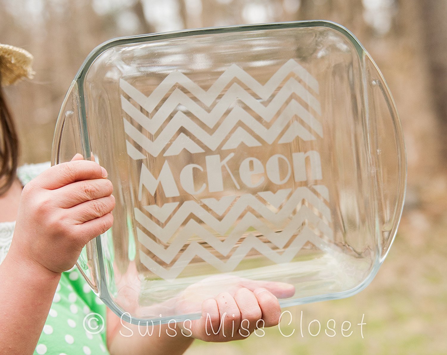 Personalized 8x8 inch 2 Quart Glass Baking Dish Custom Engraved MADE in