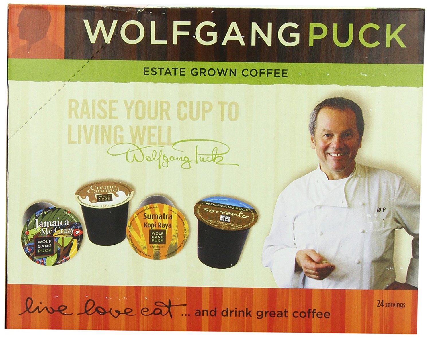 Wolfgang Puck Coffee, Jamaican Me Crazy, KCups for Keurig Brewers, 24