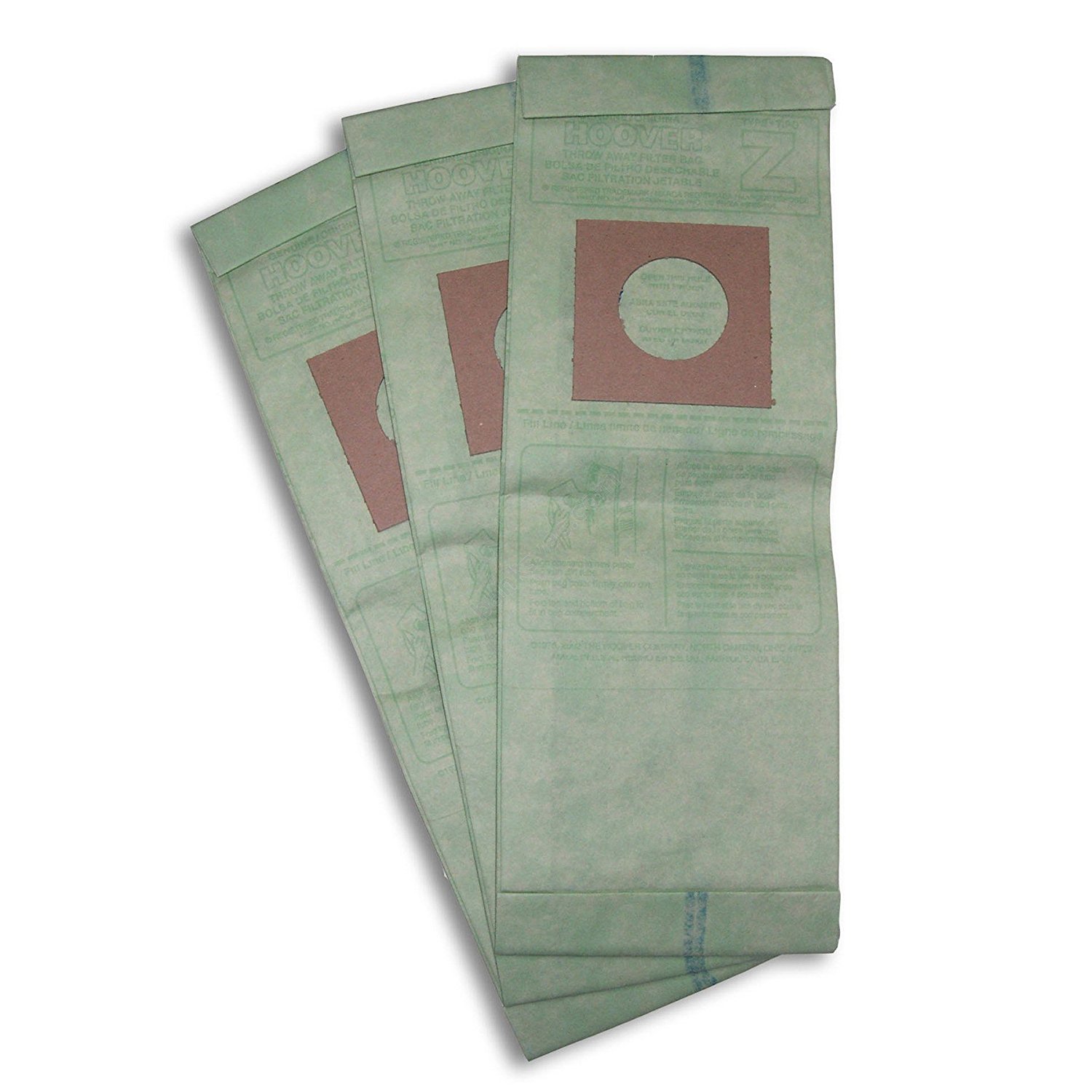 Hoover Upright Vacuum Cleaner Type Z Filter Bags 3 Pk Genuine Part