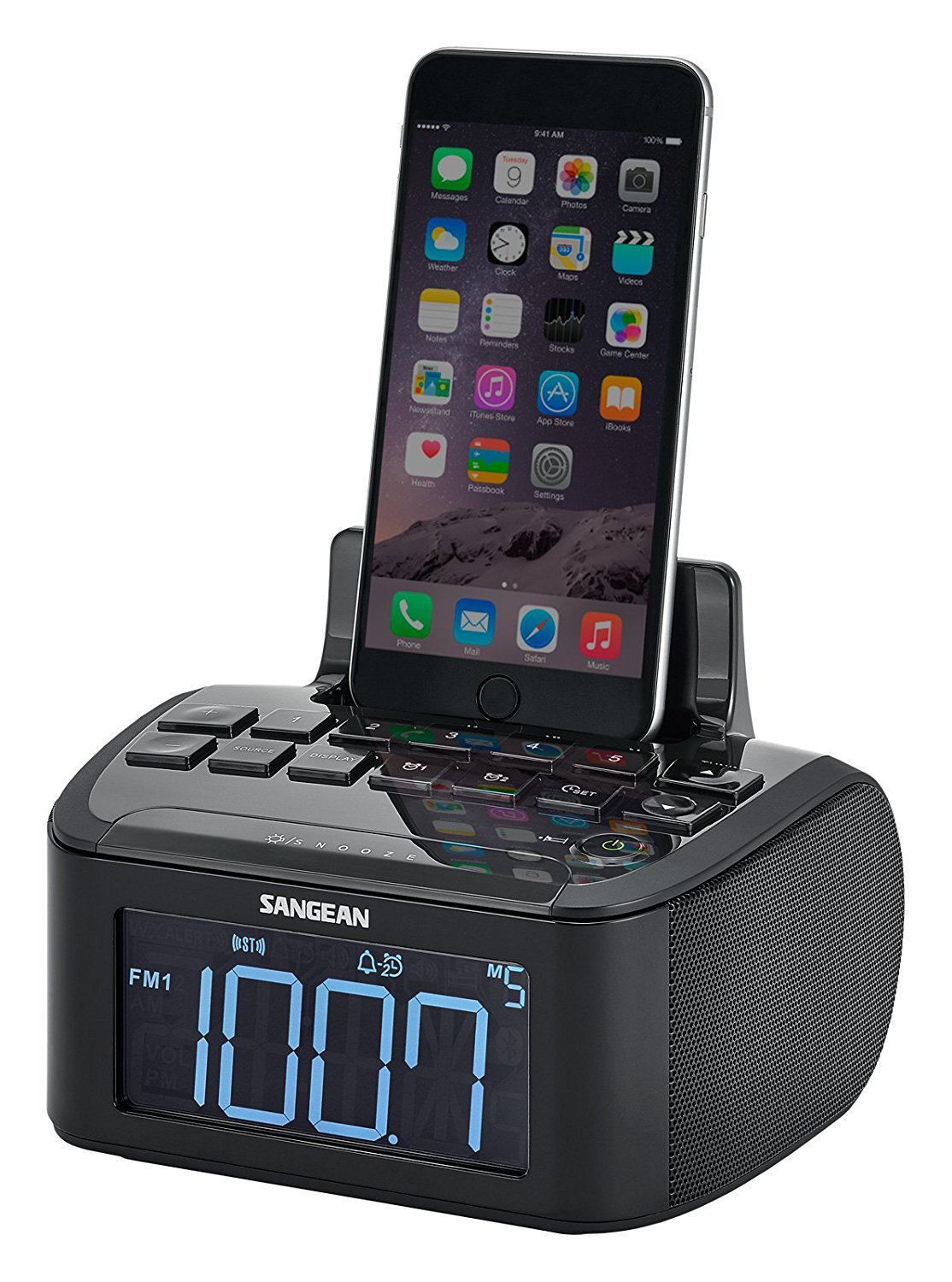 Sangean Compact AM/FM Dual Alarm Clock Radio with Large Easy to Read