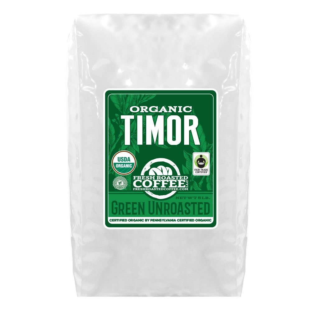 Green Unroasted Coffee, 5 Lb. Bag, Fresh Roasted Coffee LLC. (Colombian