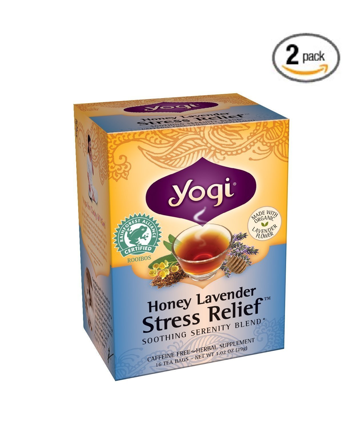 Yogi Honey Lavender Stress Relief Tea, 16 Tea Bags N5 free image download