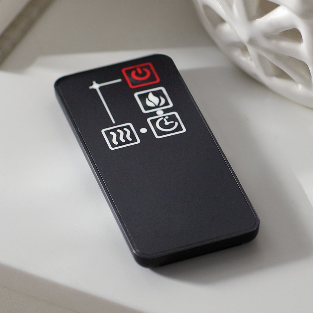 Muskoka MHC35BL Pleasant Hearth Curved Wall Mount Fireplace, Black