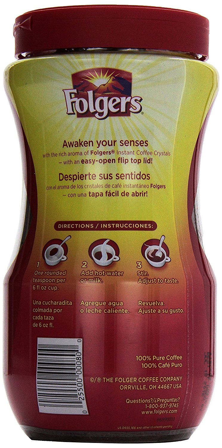 Folgers Instant Crystals, 12 oz N3 free image download