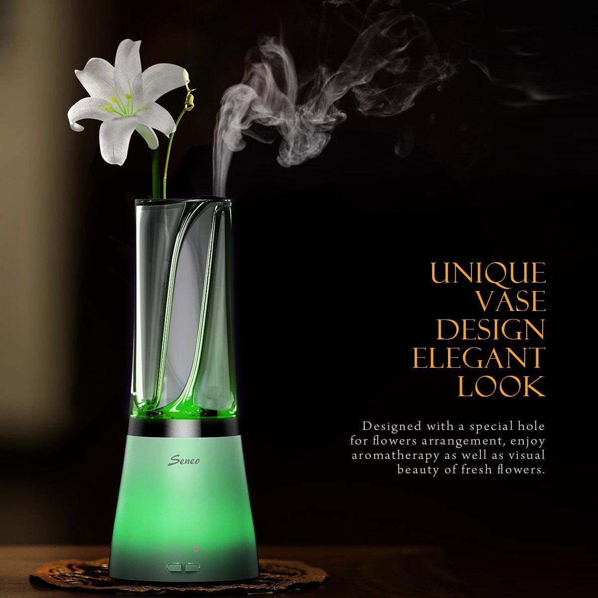 Seneo Aromatherapy Essential Oil Diffuser, Vase Design Aroma Cool Mist