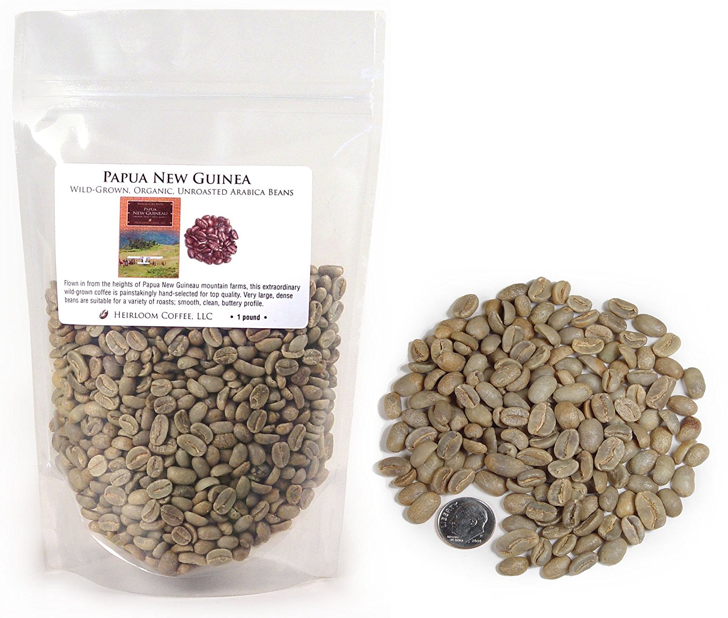Papua New Guinea Organic Wildgrown Unroasted Green Coffee Beans (3 LB) free image download