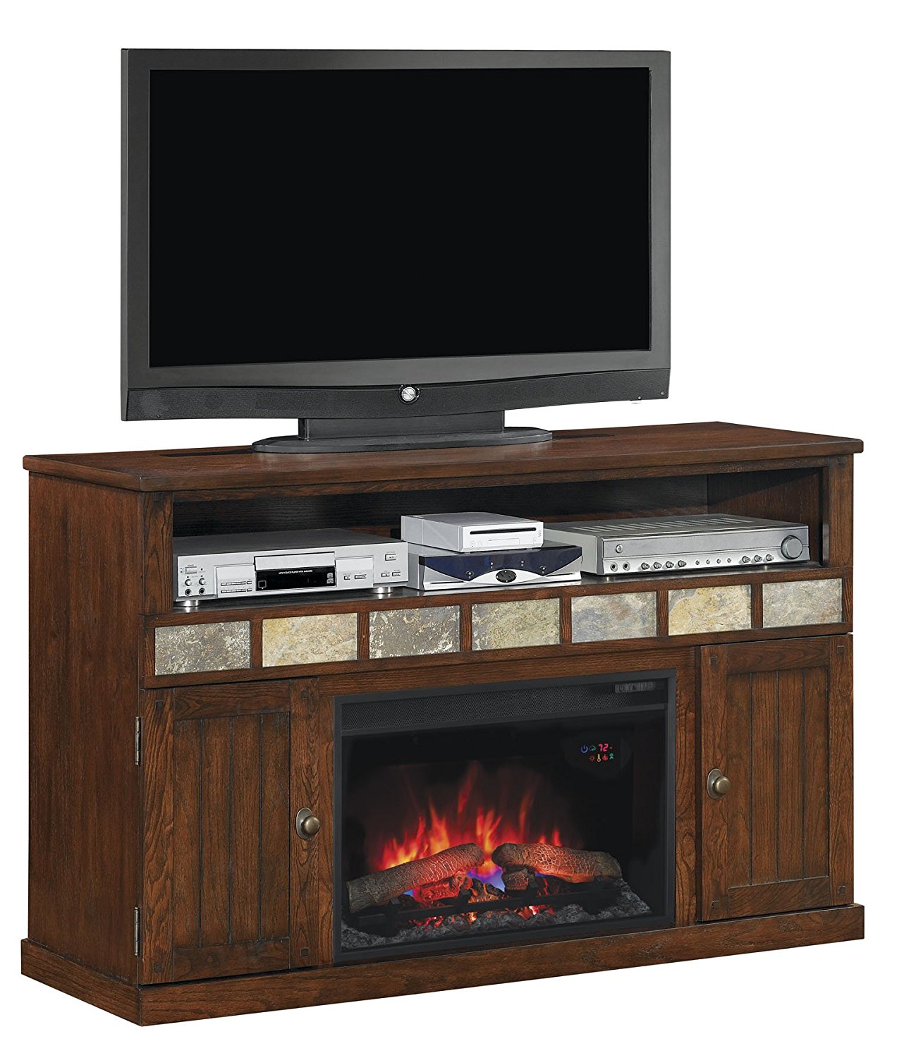 ClassicFlame 26MM1754O128 Margate TV Stand for TVs up to 60", Caramel