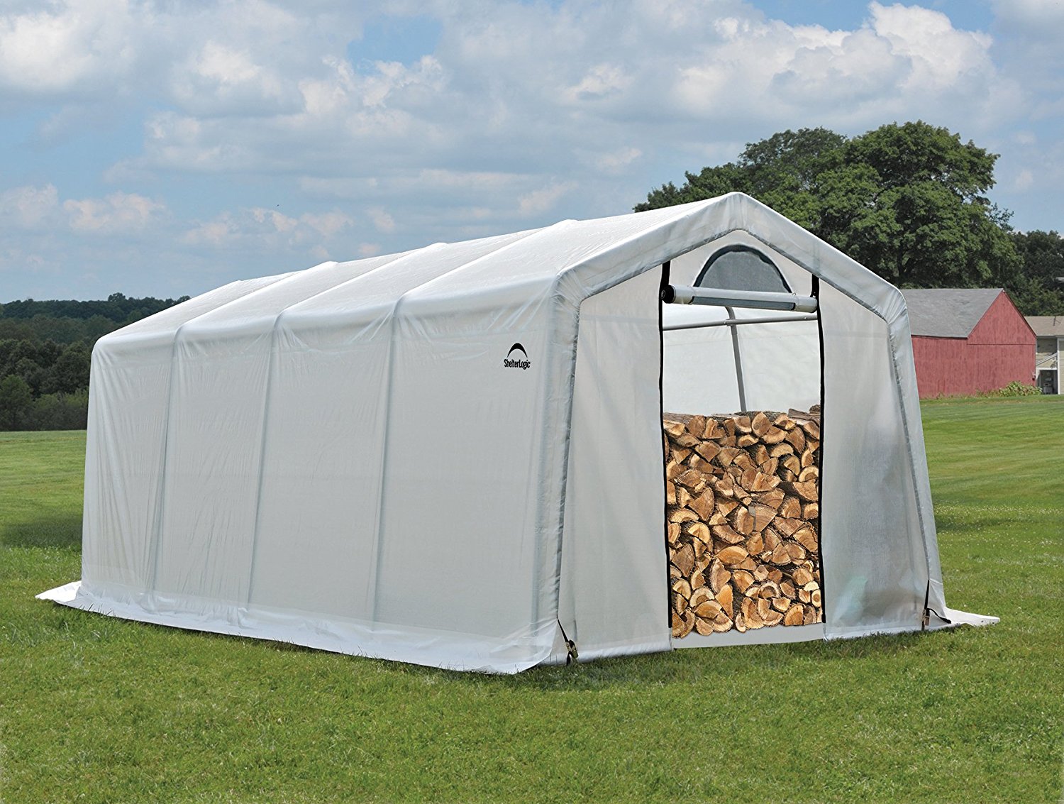 ShelterLogic 90397 5.5Ounce Seasoning Shed with Clear PE Cover, 10 by