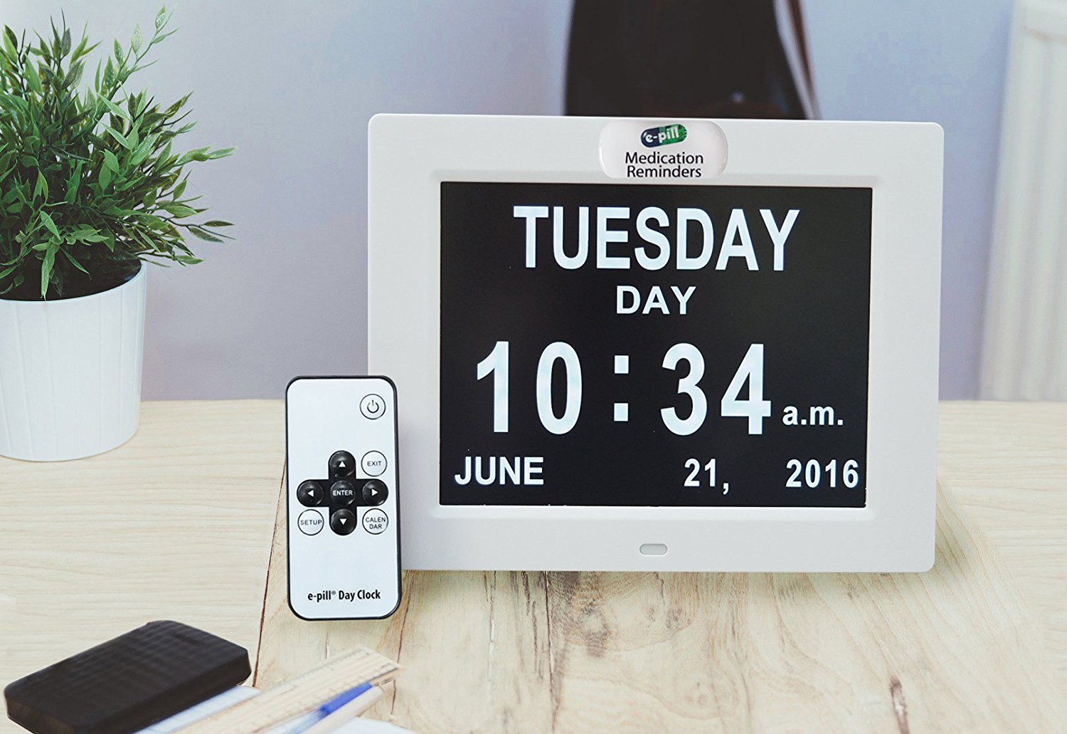 Epill Dementia Alzheimer's Memory Loss Calendar Day Clock with 6