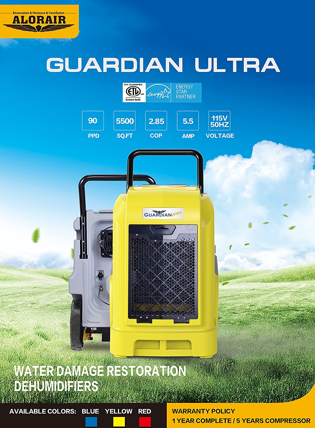 AlorAir Dehumidifiers for Water Damage Restoration Carpet Cleaning and