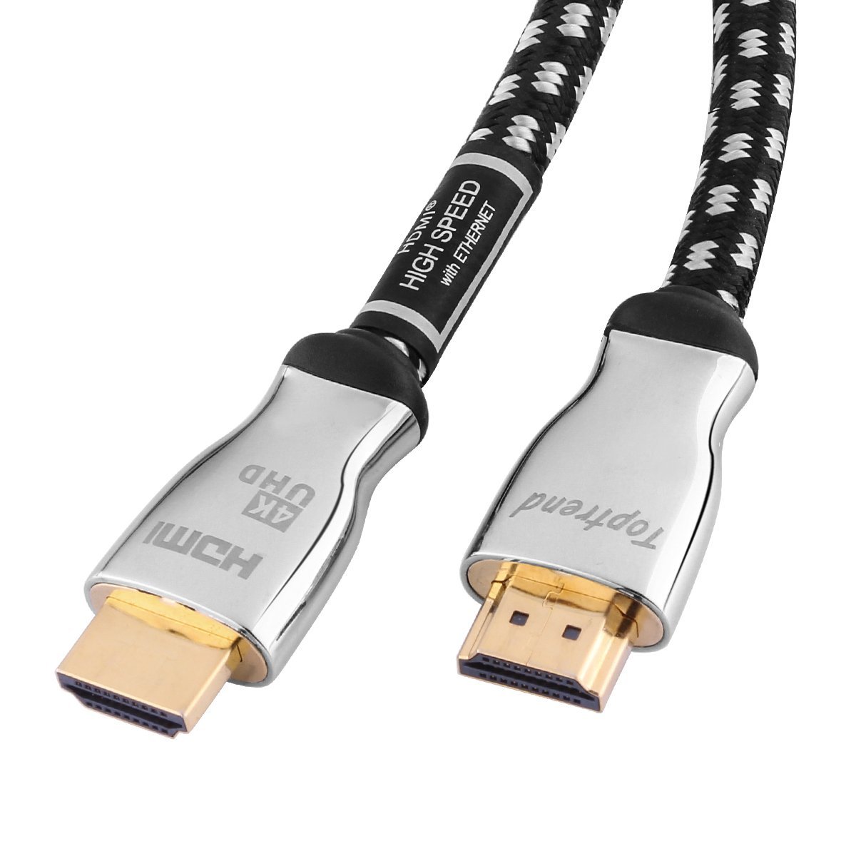 Toptrend High Speed 21Gbps HDMI Cable Gold Plated Connector Tips with