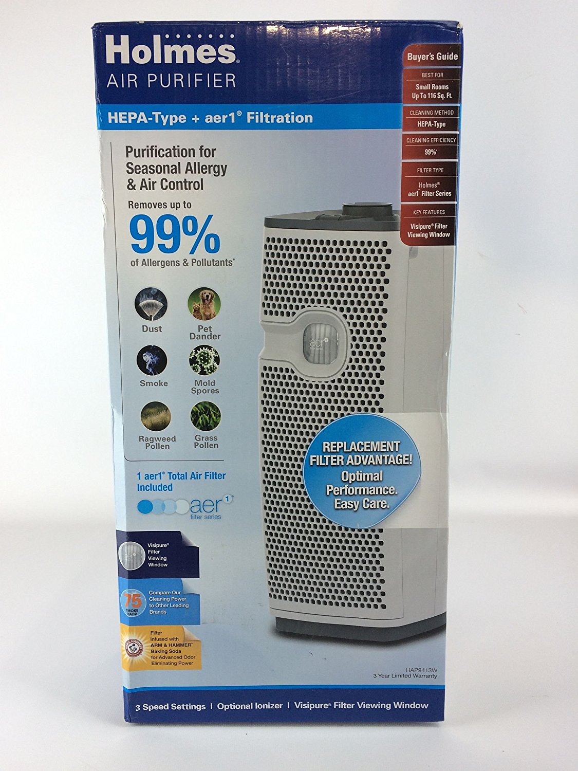 Holmes Mini Tower Air Purifier White free image download