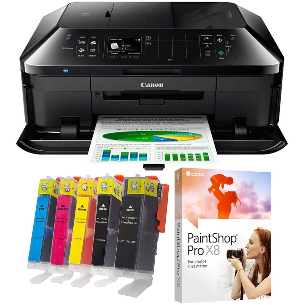 Canon PIXMA MX922 Wireless Inkjet Office AllInOne Printer with Corel