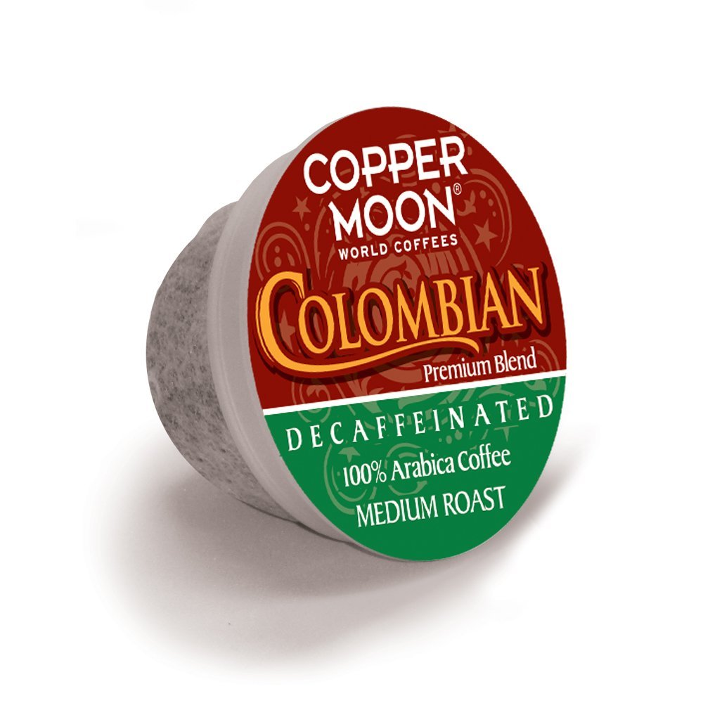 Copper Moon Coffee Colombian Decaf, Single Cups, 12 Count for Keurig K