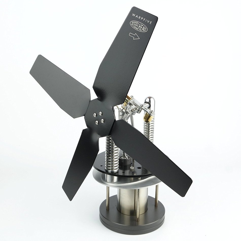 Heat Powered Stove Top Fan for wood multi-fuel coal - WARPFIVE