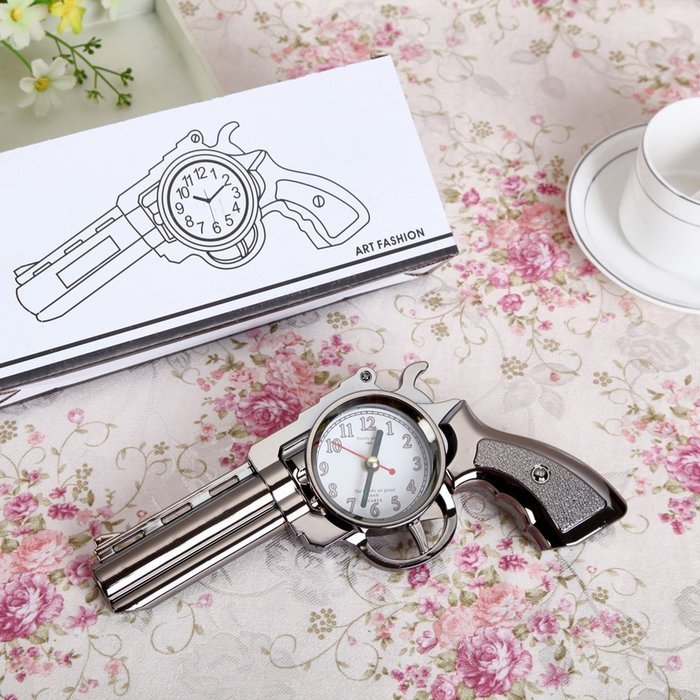 CPioneer Novelty Pistol Gun Shape Alarm Clock Desk Table Home Office