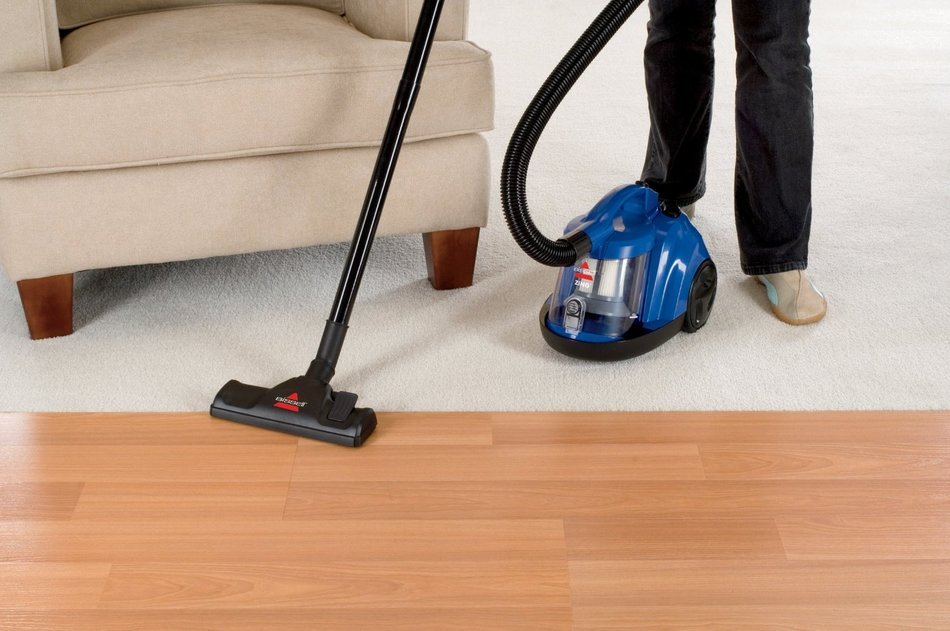 BISSELL Zing Rewind Bagless Canister Vacuum, Caribbean Blue Corded