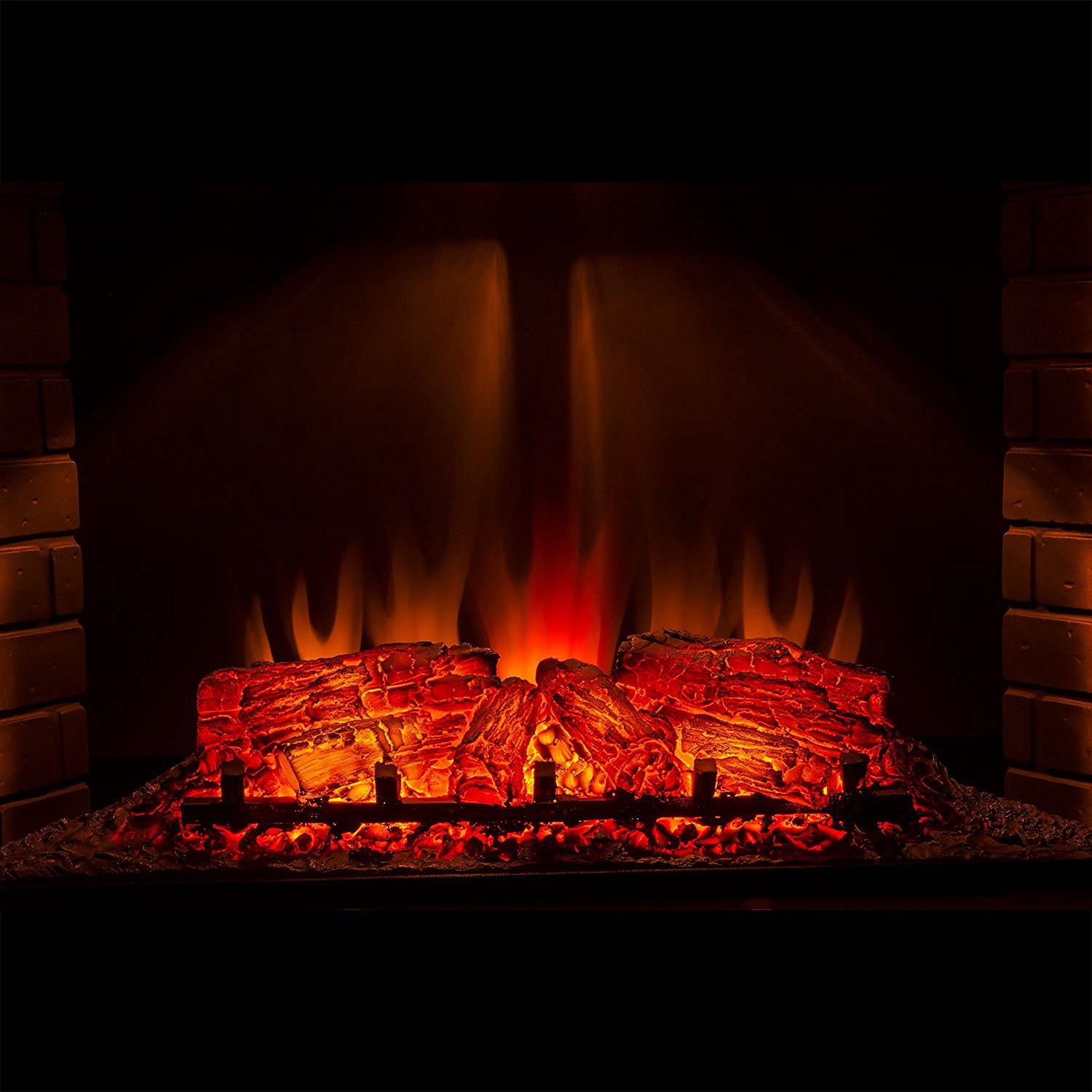 AKDY® 33" Freestanding Electric Heater Fireplace Log Set w/ Remote