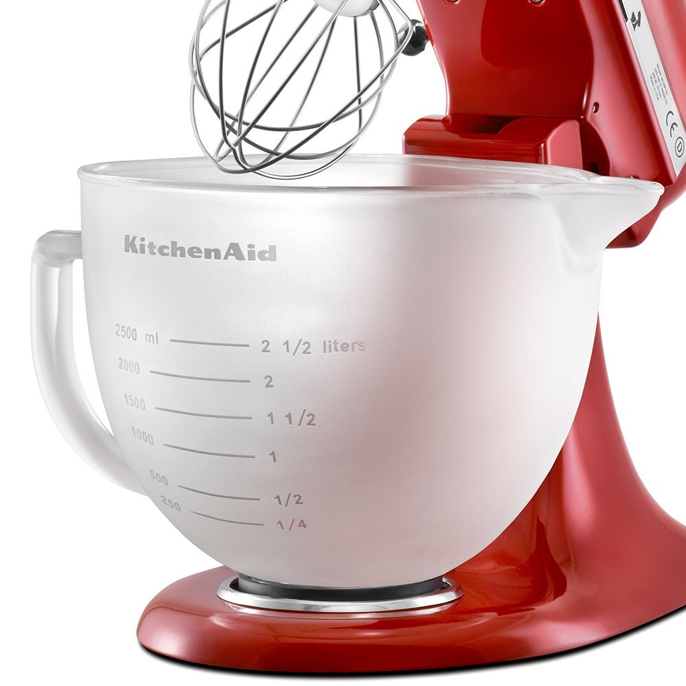 KitchenAid K5GBF TiltHead Frosted Glass Bowl with Measurement Markings