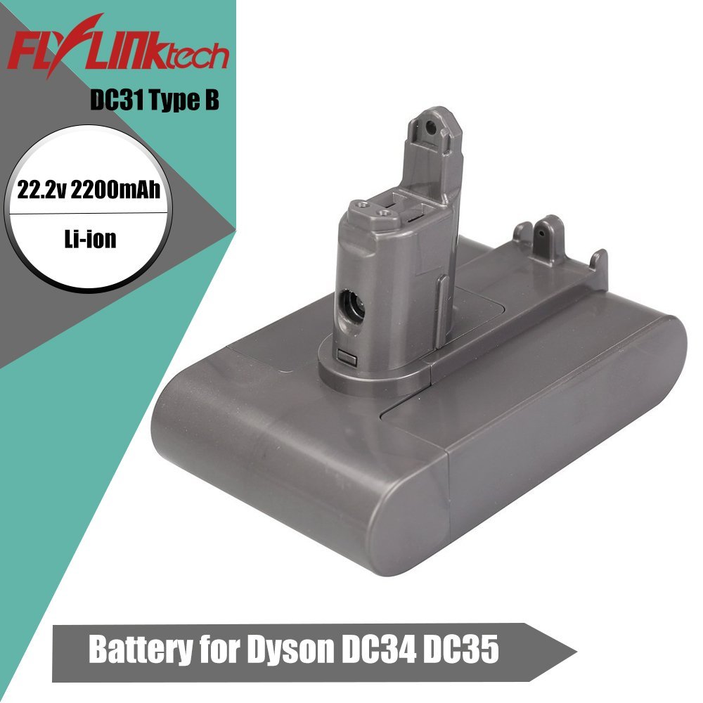 Flylinktech Dyson 22.2v 2000mAh Extended Battery Replacement For Dyson