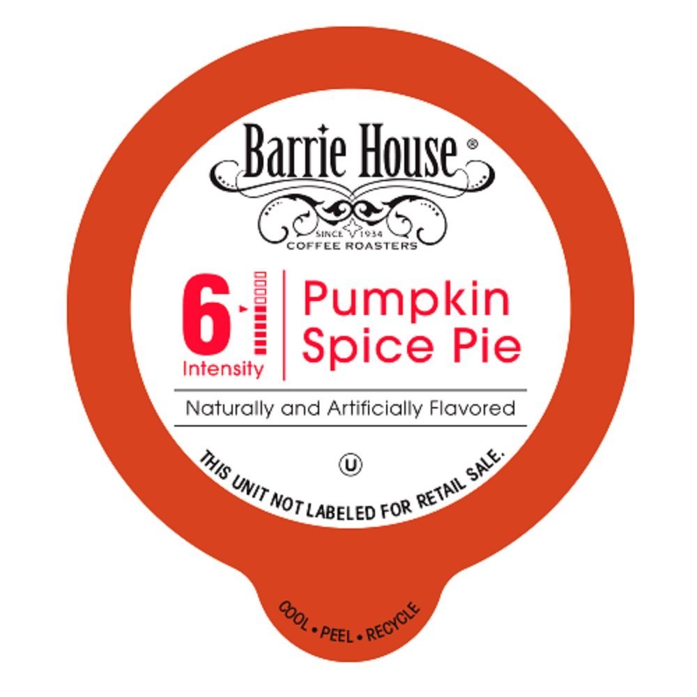 Barrie House Pumpkin Spice Single Capsules for KCup Brewer, 80 Count