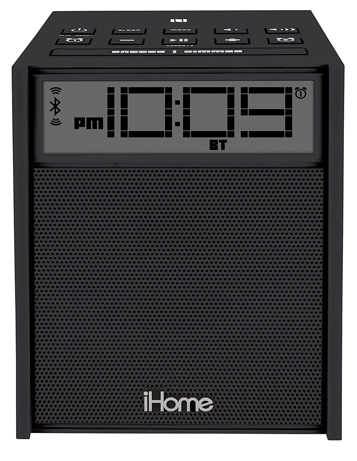 Sound Design iHome IBN180B Rubberized NFC Bluetooth Dual Alarm FM Clock