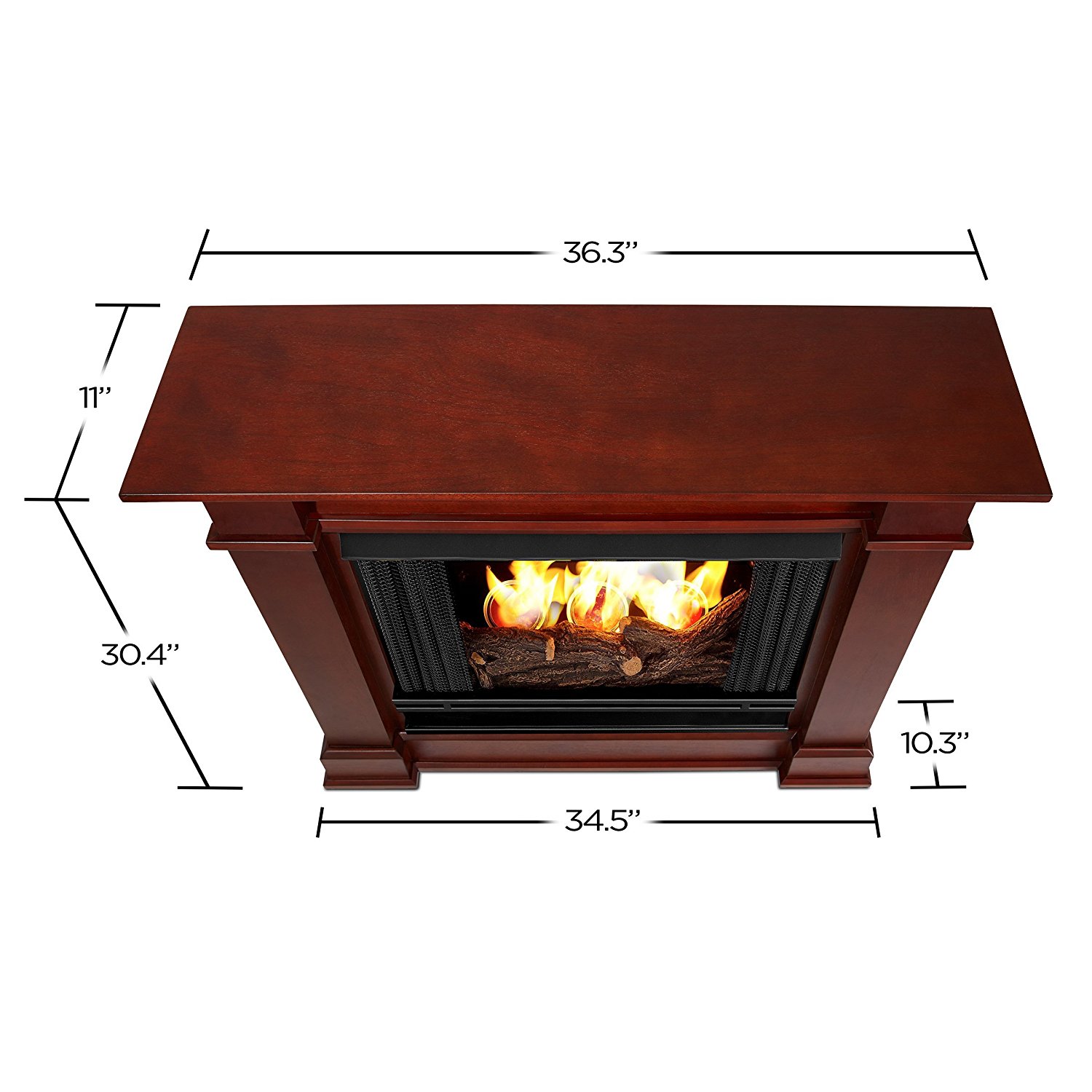 Real Flame Devin Ventless Gel Fireplace Dark Espresso N7 free image download
