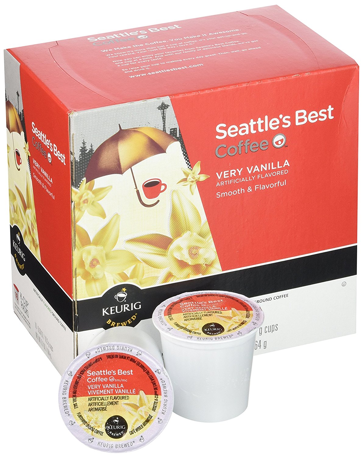 Seattle's Best Coffee Very Vanilla Kcup 16 Packs (1 Pack 16 Kcups