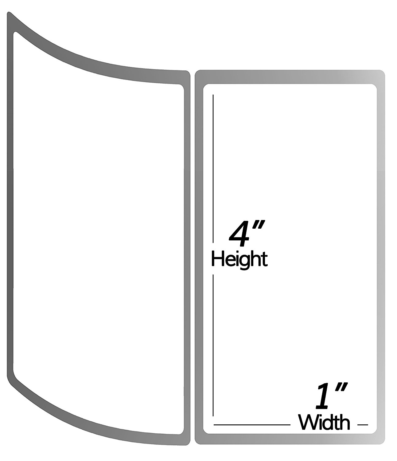 1 Inch Core 4 x 1 Zebra Compatible Direct Thermal Labels 50 Rolls for