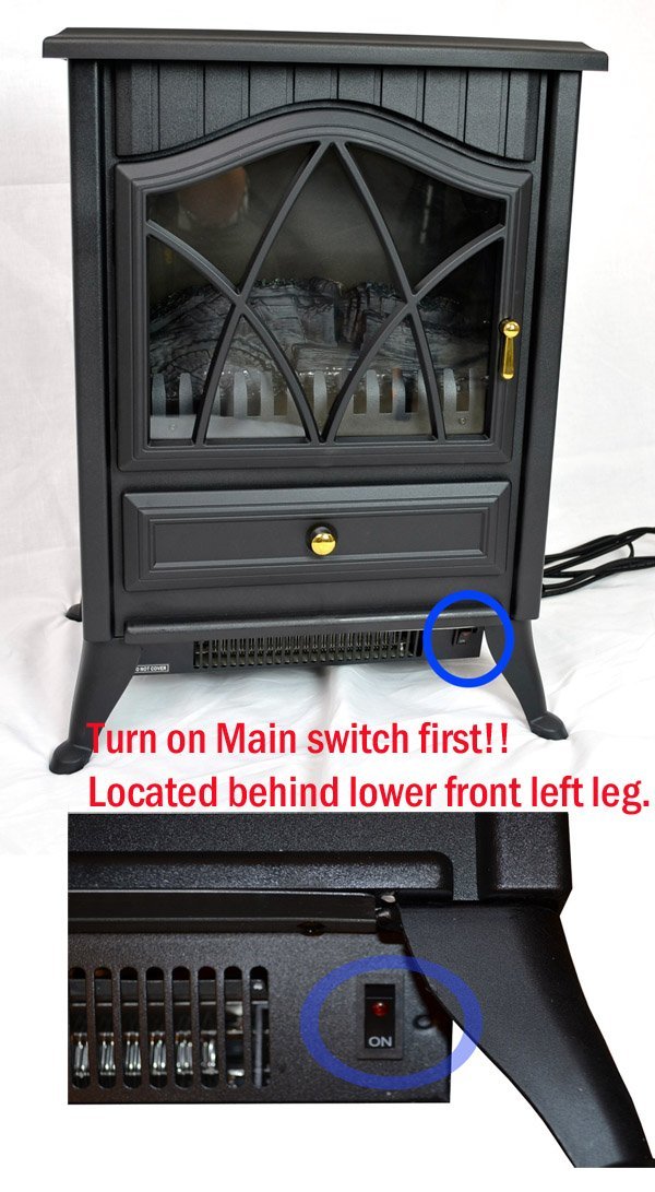 AKDY 16" RetroStyle Floor Freestanding Vintage Electric Stove Heater