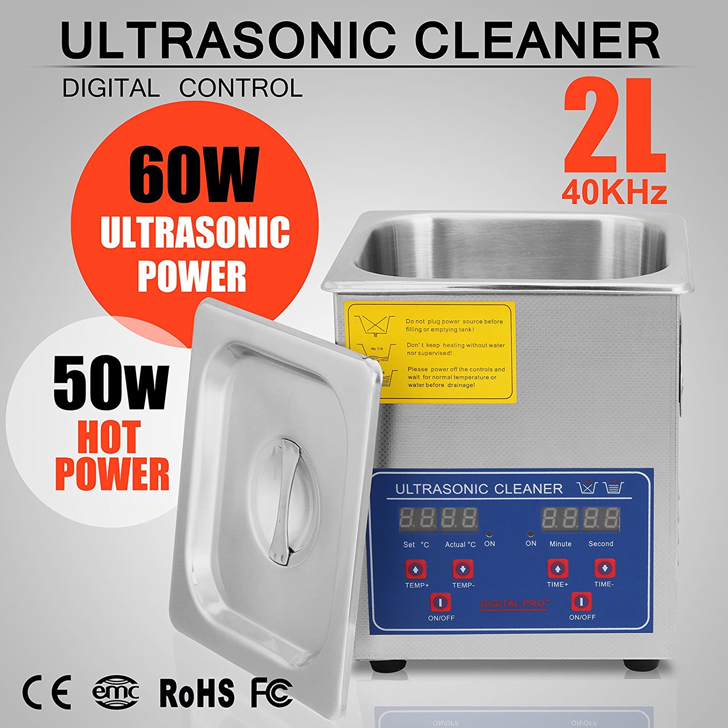 OrangeA Ultrasonic Cleaner Ultrasonic Cleaner Solution Heated