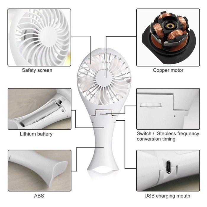 EBerry® USB Fan/Desk Fan/Mini Fan/Powered Fan/Hand Held Fan/Mermaid Fan