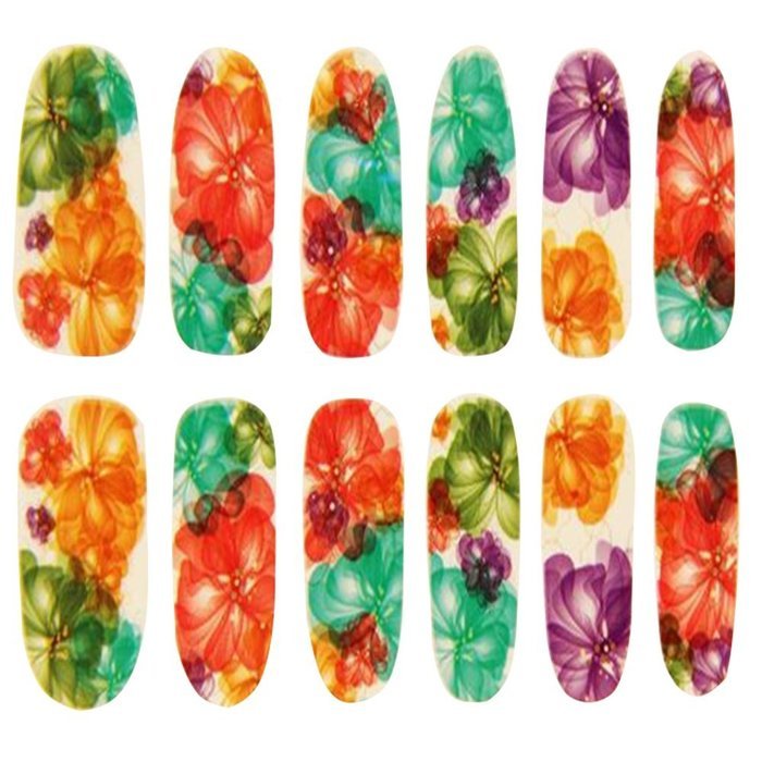 EVTECH(TM) 4 Pcs Rose Peony Carnation Flower Patterns Nail Polish