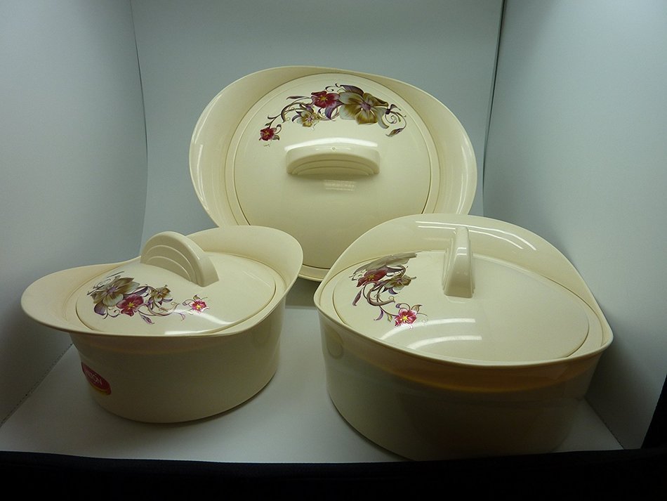 Milton Regalia 3Piece Hot Pot Keep Warm/cold Insulated Casserole Gift