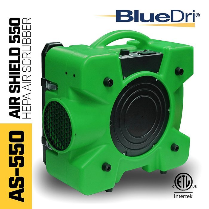 BlueDri AS550 Blue Air Scrubber HEPA Air Filtration System Negative