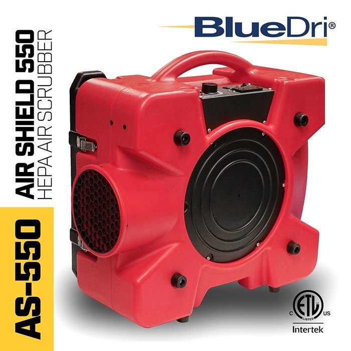 BlueDri AS550 Blue Air Scrubber HEPA Air Filtration System Negative