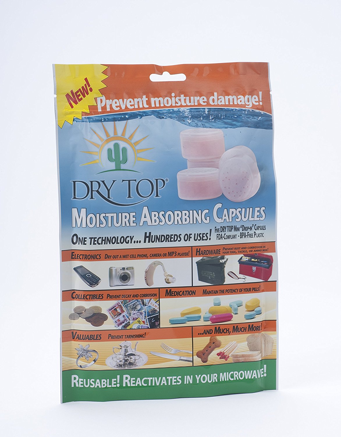 DRY TOP 5pk Reusable Moisture Absorbing Dehumidifier free image download