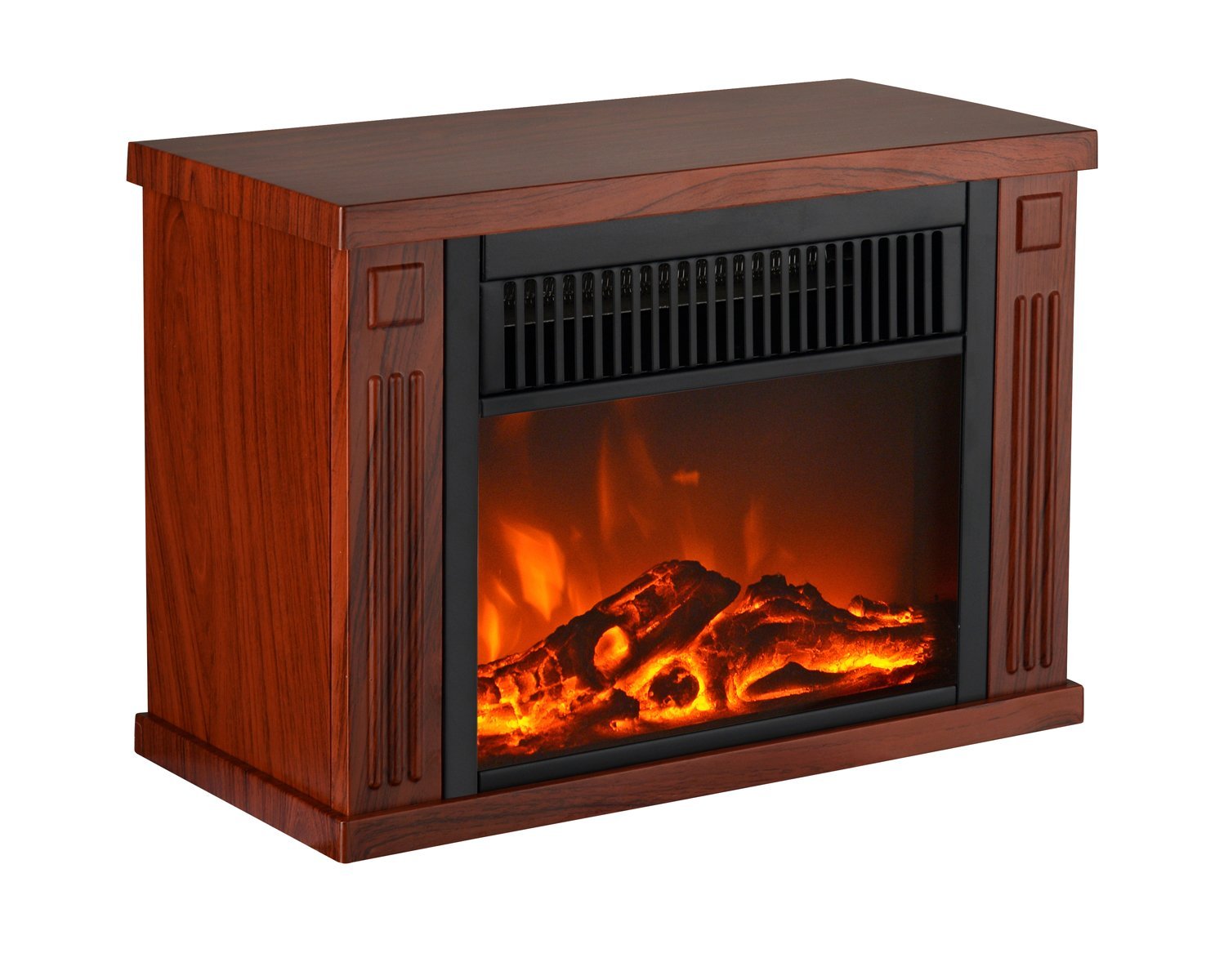 3G Plus 14" Mini Electric Fireplace Hearth Portable Heater Log Fuel