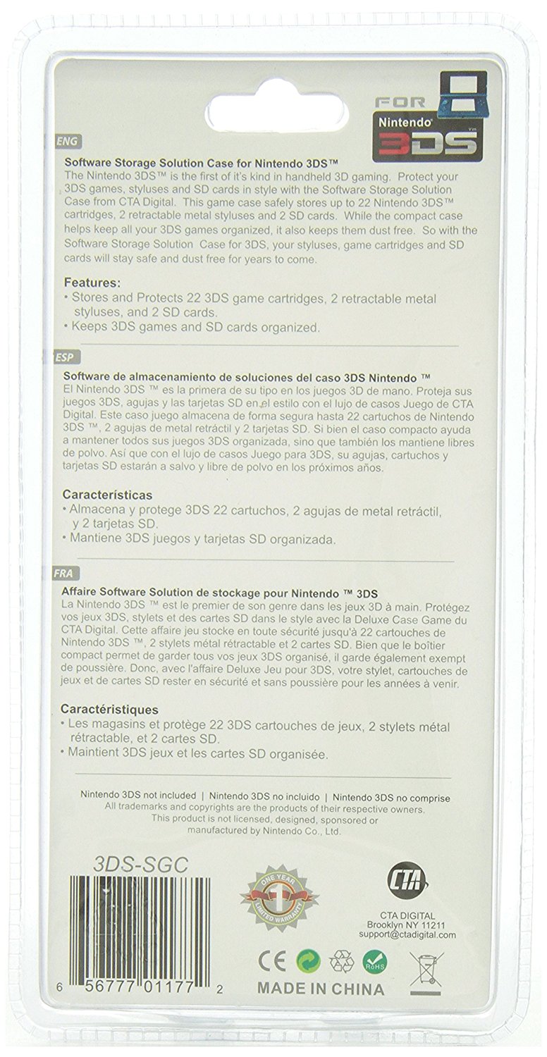 CTA Digital Nintendo 3Ds Cartridge Storage Solution Box N2 free image