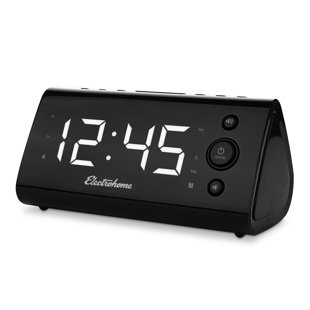 Electrohome Alarm Clock Radio with USB Charging for Smartphones