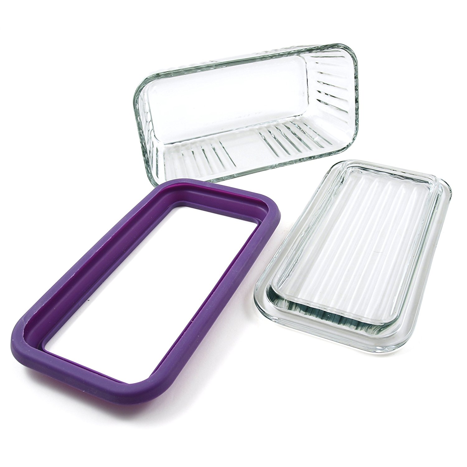 Anchor Hocking Bake 'N' Store Glass Baking Dish with Lid and Eggplant