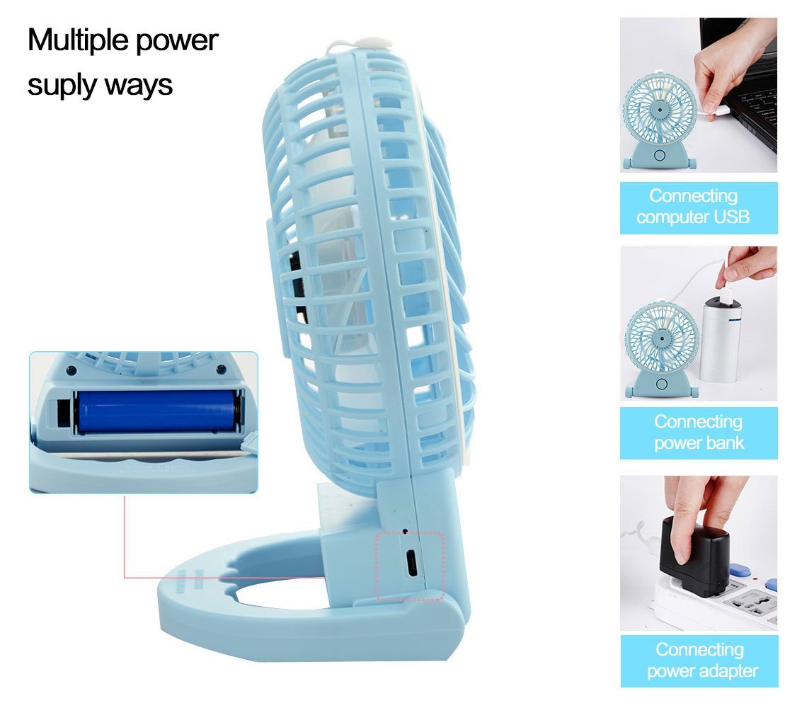 Welltop Table Fans Portable Desktop Humidifier Fan Handheld Fans