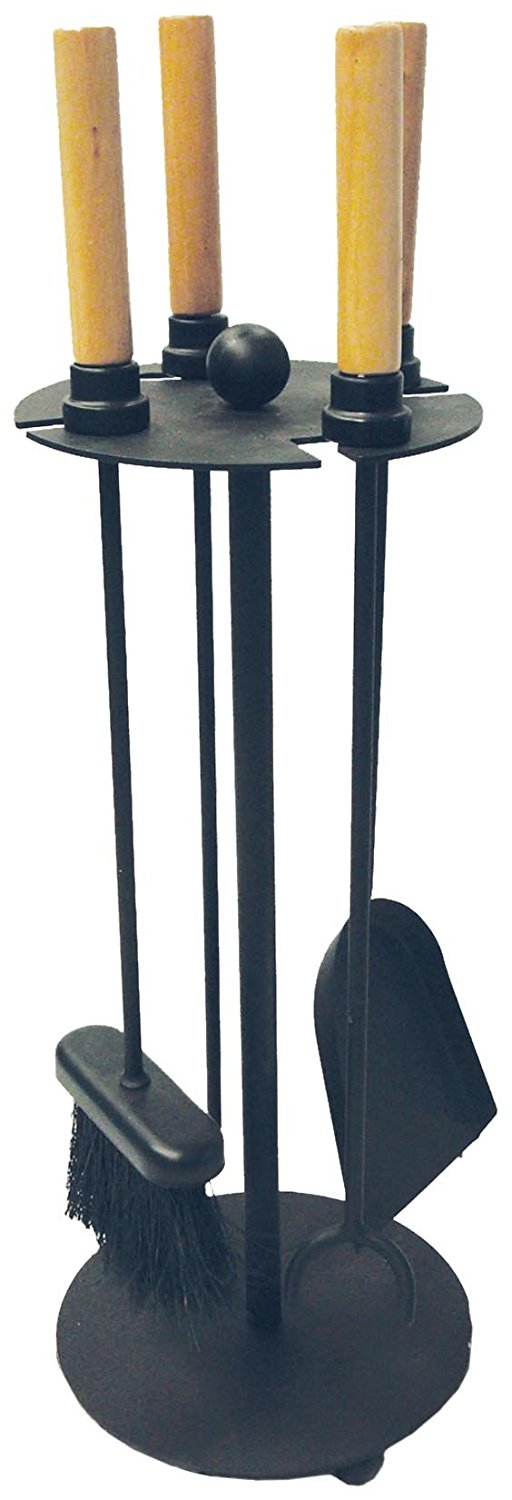 Muskoka Onyx Series 5 Piece Matte Black Fireplace Tool Set free image