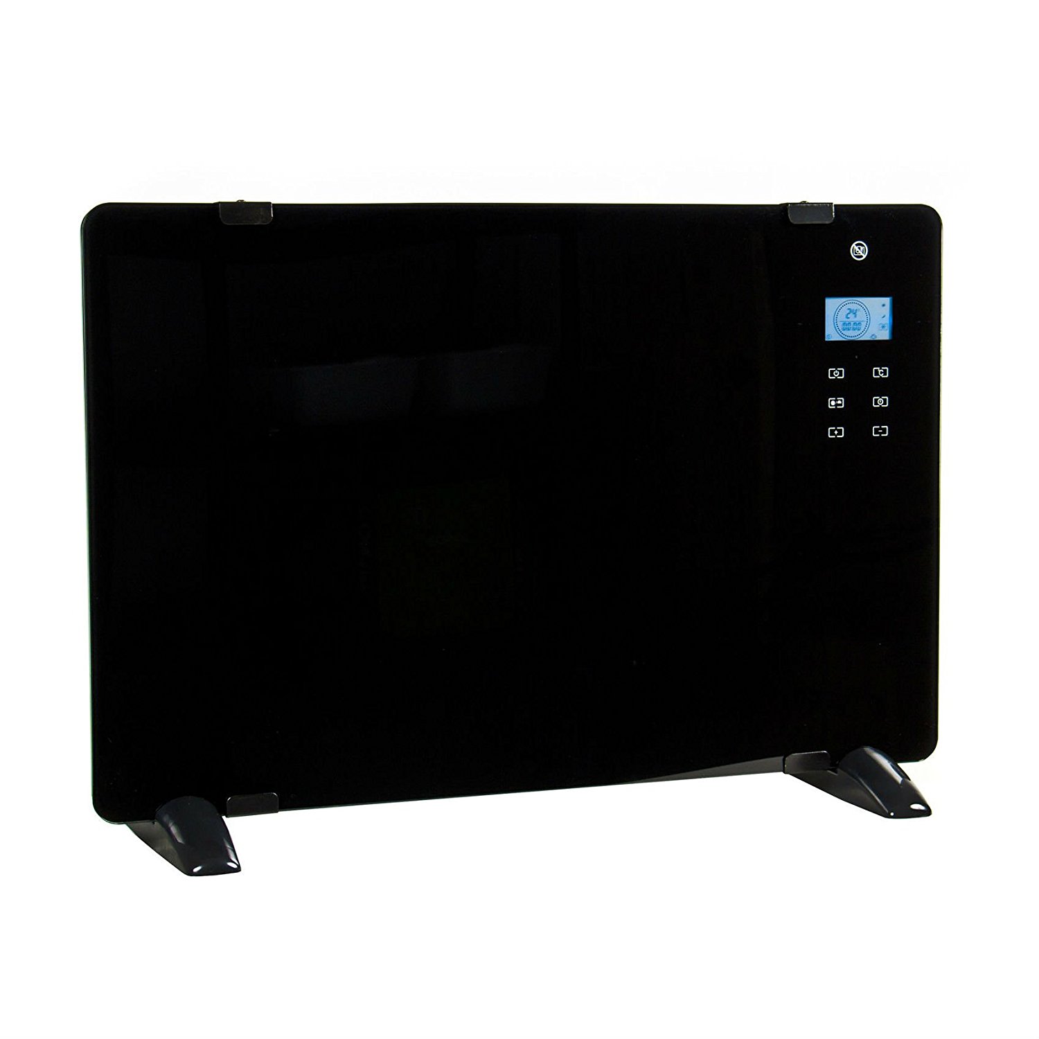 1500W LCD Glass Panel Heater Silent Energy Saving Compact Wall Mount