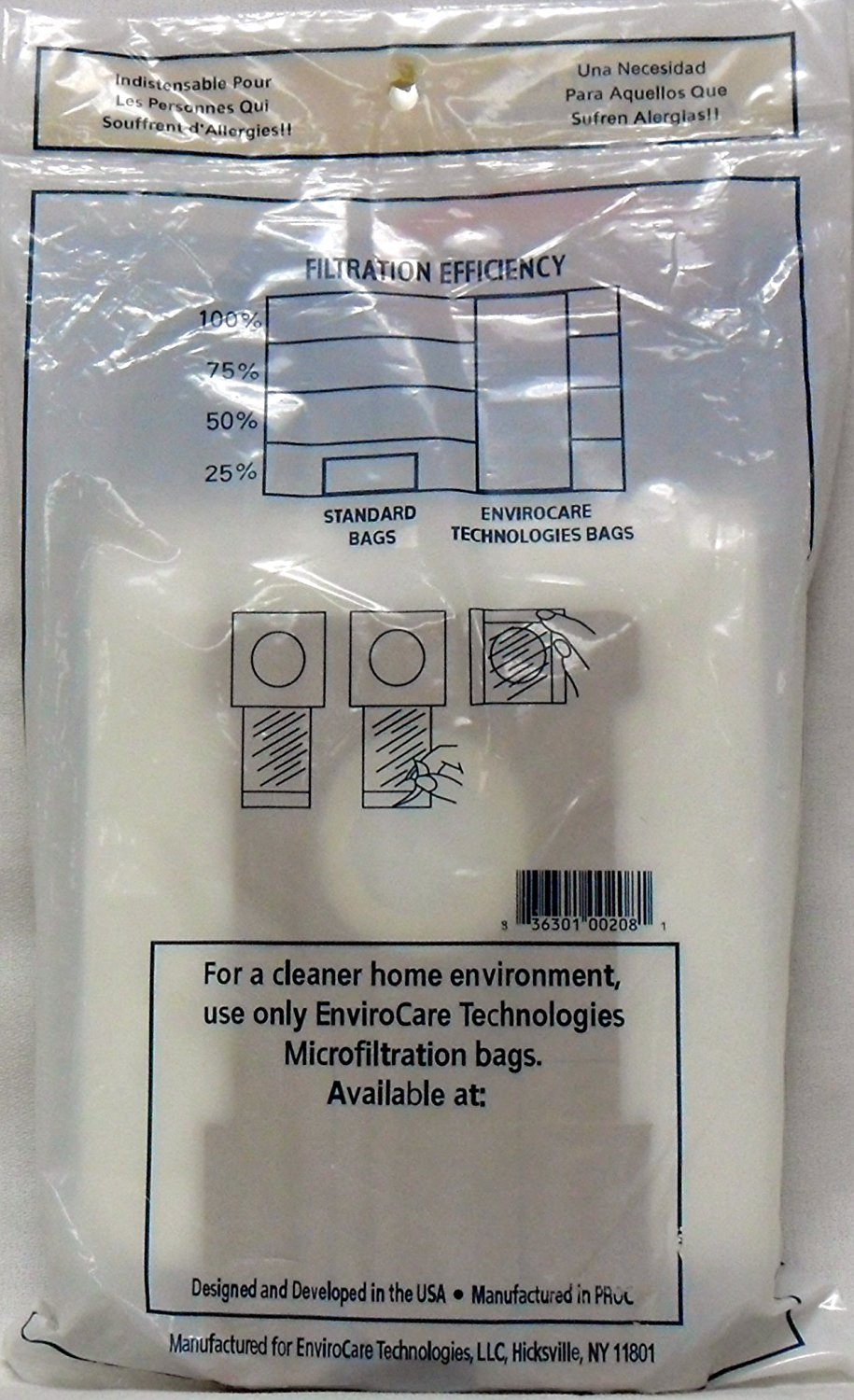 Electrolux Aptitude/Oxygen Upright Vacuum Bags 5 Pack N2 free image