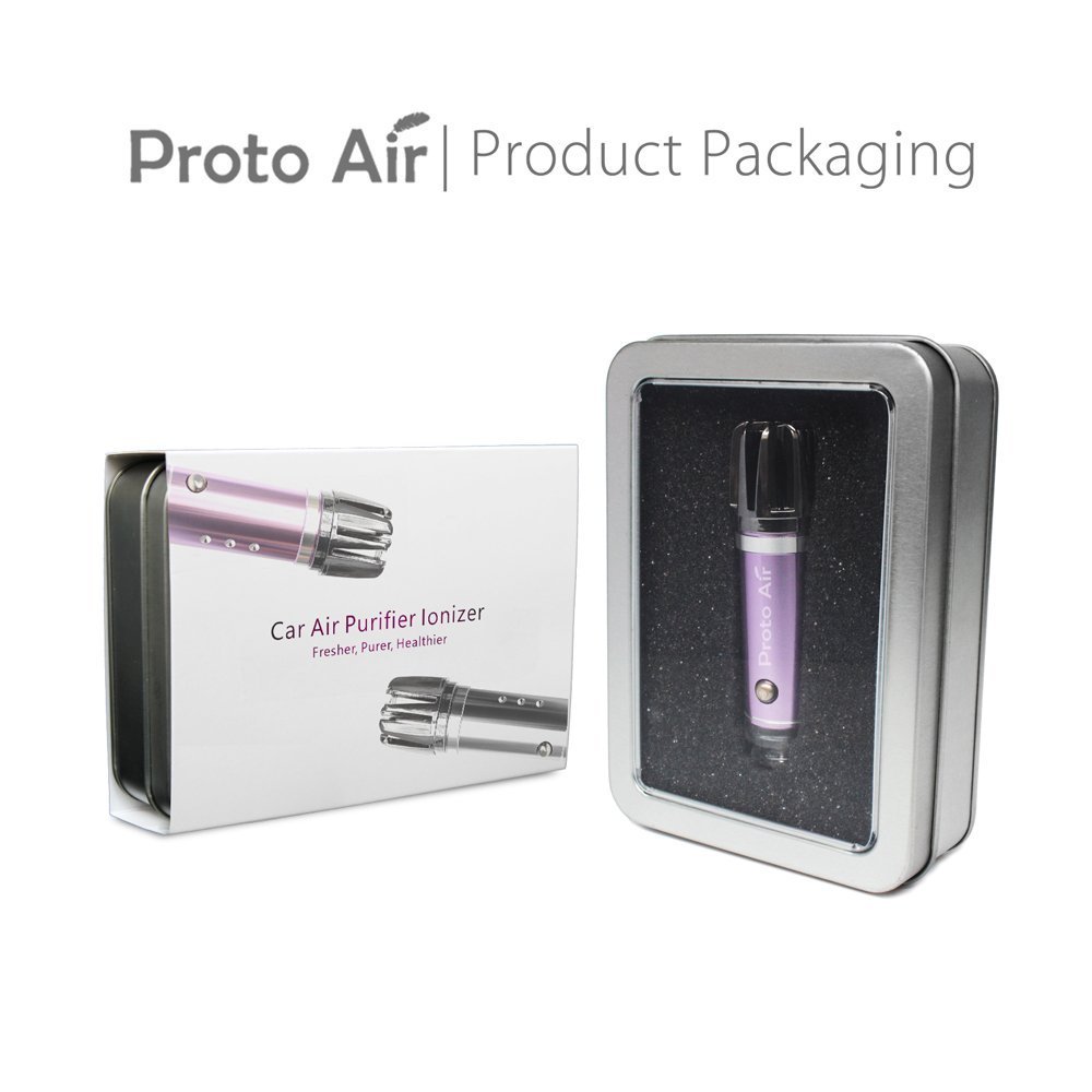 ProtoAir Car Air Purifier, Ionizer, Ozone Generator, and Odor